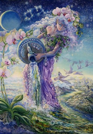 Grafika: Josephine Wall - Zodiac Sign Aquarius (1000) verticale puzzel