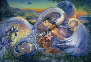 Grafika: Josephine Wall - Leda and the Swan (1000) legpuzzel