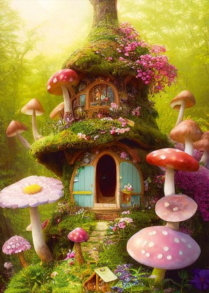 Alipson: Maison Champignon (1000) verticale puzzel