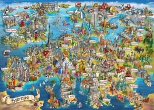 Gibsons: Exploring Europe (1000) legpuzzel