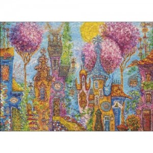 Heye: Charming Village - Pink Trees (1000) legpuzzel