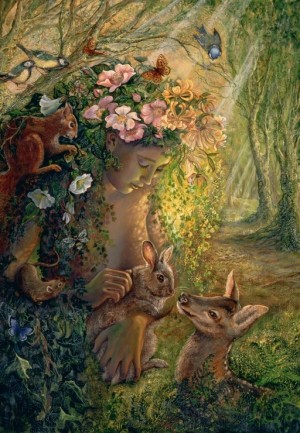 Grafika: Josephine Wall - The Wood Nymph (1000) verticale puzzel