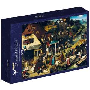 Art by Bluebird: Netherlandish Proverbs - Pieter Bruegel the Elder (3000) kunstpuzzel