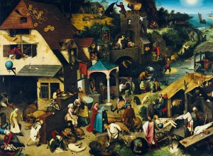 Art by Bluebird: Netherlandish Proverbs - Pieter Bruegel the Elder (3000) kunstpuzzel