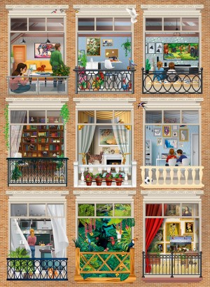 Grafika: Inside the House (3000) verticale puzzel