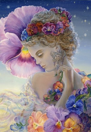 Grafika: Josephine Wall - Pansy (1000) verticale puzzel