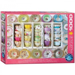 Eurographics: Colorful Tea Cups (1000) legpuzzel