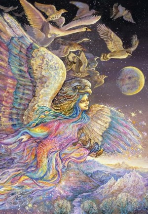 Grafika: Josephine Wall - Ariël's Flight (1000) verticale puzzel