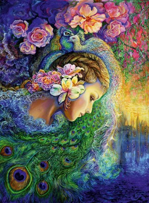 Grafika: Josephine Wall - Peacock Daze (3000) verticale puzzel