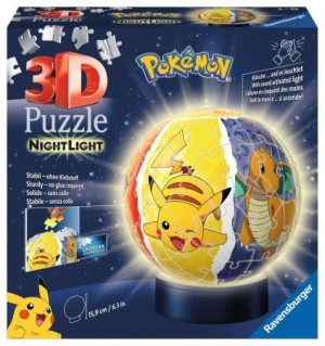 Ravensburger: Pokemon 3D bal met licht (74) kinderpuzzel