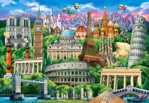 Castorland: Famous Landmarks (1000) legpuzzel