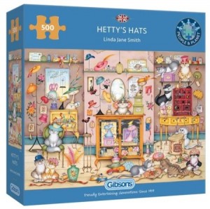 Gibsons: Hetty's Hats (500) kattenpuzzel
