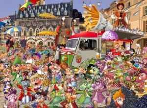 Grafika: Francois Ruyer - The Lille Braderie (2000) legpuzzel