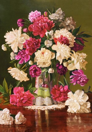 Castorland: Beautiful Peonies (500) verticale puzzel