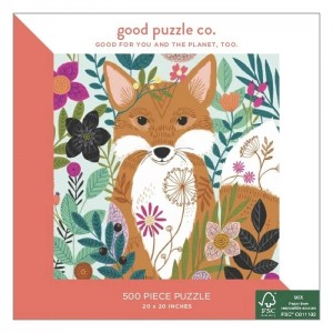 Galison: Fox and Flowers (500) vierkante puzzel