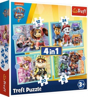 Trefl: Paw Patrol 4in1 (12/15/20/24) kinderpuzzels