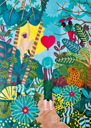 Pieces & Peace: Jungle Heart (1000) verticale puzzel