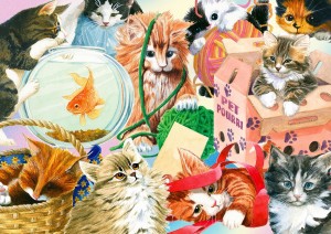 Enjoy: Curious Cats (1000) kattenpuzzel