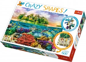 Trefl: Crazy Shapes - Tropical Island (600) shaped puzzel