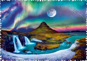 Trefl: Crazy Shapes - Aurora over Iceland (600) shaped puzzel