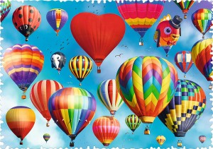 Trefl: Crazy Shapes - Colourful Balloons (600) shapes puzzel