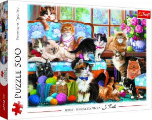 Trefl: Cat Family (500) kattenpuzzel