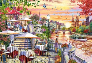 Castorland: Romantic City Sunset (1000) legpuzzel