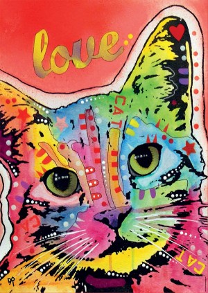 Educa: Dean Russo - Tilt Cat Love (1000) verticale puzzel