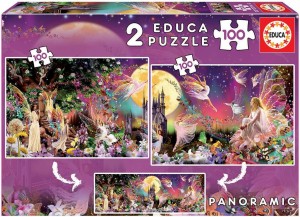 Educa: Fairy Triptych (2x100) kinderpuzzels