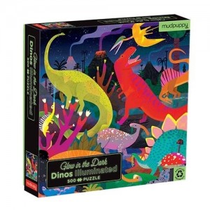 Mudpuppy: Glow in the Dark - Dinos (500) legpuzzel