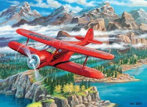 Cobble Hill: Beechcraft Staggerwing (500XL) vliegtuigpuzzel