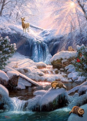 Cobble Hill: Mystic Falls in Winter (1000) verticale puzzel