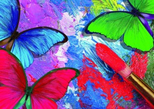 Grafika: Papillons en Peinture (500) vlinderpuzzel