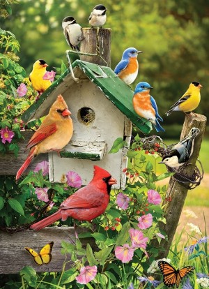 Cobble Hill: Summer Birdhouse (500XL) verticale puzzel