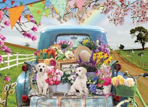 Cobble Hill: Country Truck in Spring (500XL) lentepuzzel