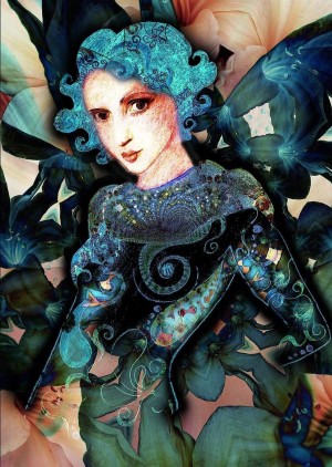 Nova Puzzle: Abstract Lady (1000) verticale puzzel