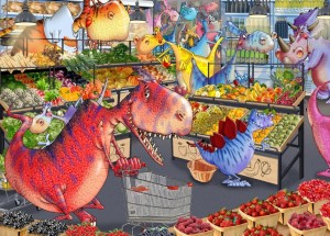 Bluebird: Shopping des Dinosaurs - Francois Ruyer (1500) legpuzzel