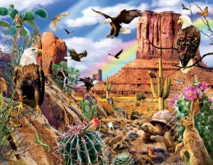 SunsOut: Desert Eagles (1000) legpuzzel