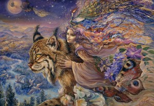 Grafika: Josephine Wall - Flight of the Lynx (1000) legpuzzel