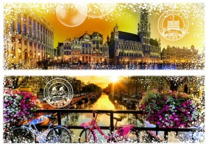 Grafika: Travel around the World - Belgium and The Netherlands (1000) legpuzzel