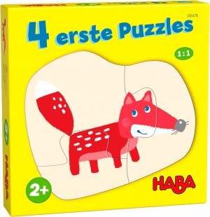 Haba: 4 Eerste puzzels Bosdieren (2/3/4) kinderpuzzels