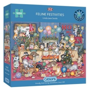 Gibsons: Feline Festivities (1000) kerstpuzzel