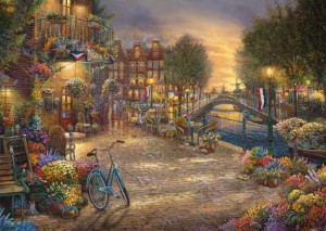 Schmidt: Thomas Kinkade - Amsterdam Café (1000) legpuzzel