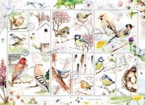 Bekking & Blitz: Birds on Stamps (1000) vogelpuzzel
