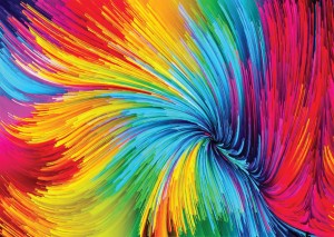 Enjoy: Colorful Paint Swirl (1000) legpuzzel