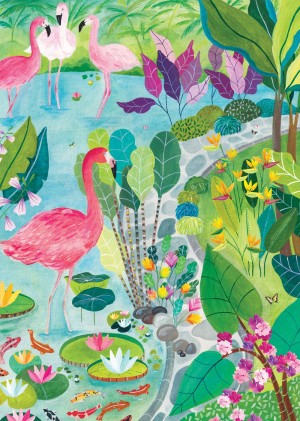 Pieces and Peace: Balade Tropicale (500) verticale puzzel