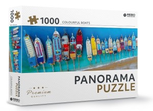 Rebo: Colourful Boats (1000) panoramapuzzel