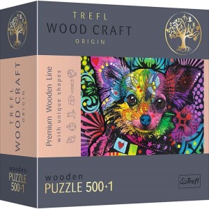 Trefl: Wood Craft - Colorful Puppy (500) houten legpuzzel