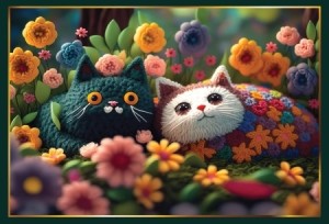 Piece of Mind: Chrochet Kittens (1000) kattenpuzzel