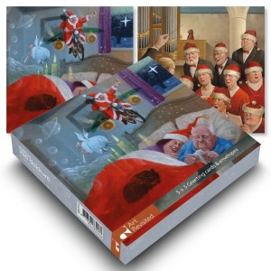 Comello: Kerstkaartenpakje Marius van Dokkum Dromen/Koor (10 kaarten en enveloppen)